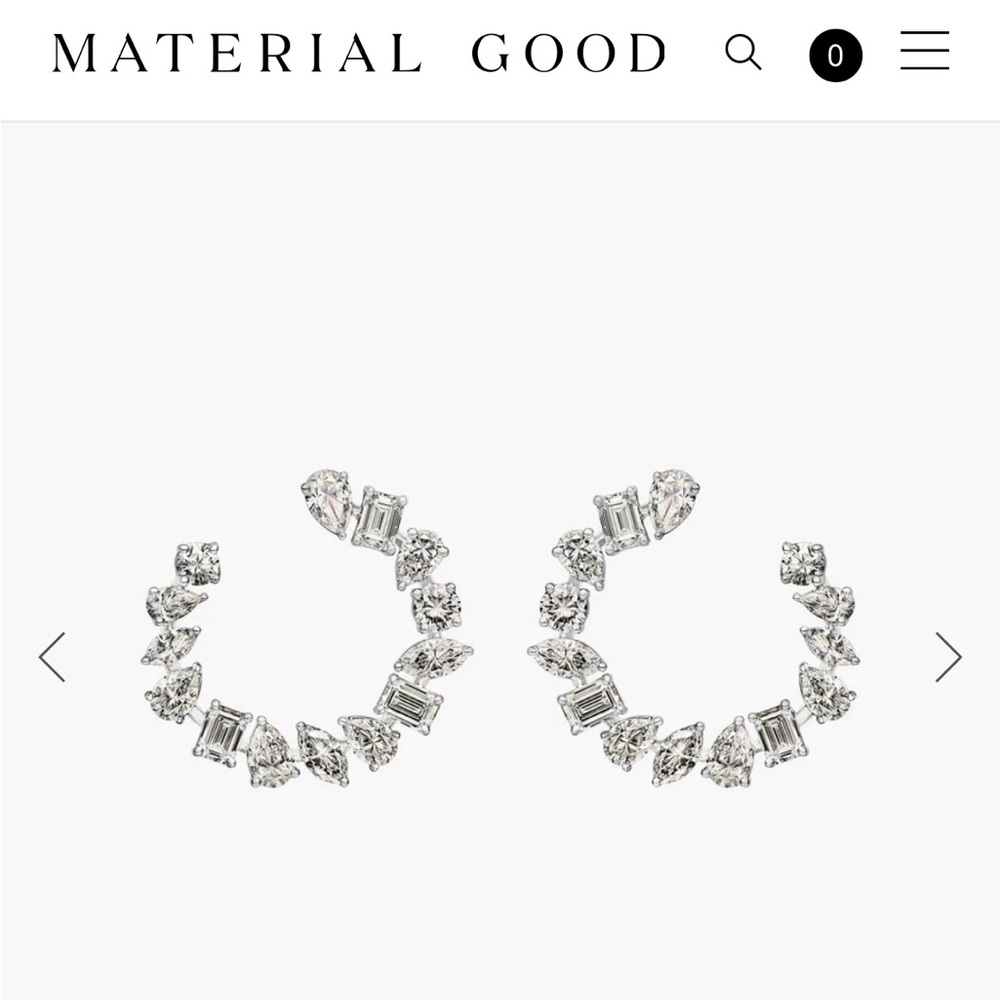 MATERIAL GOOD / DIAMOND EARRINGS WHITE GOLD ( 7900 $ ORIGINAL PRICE w tax)